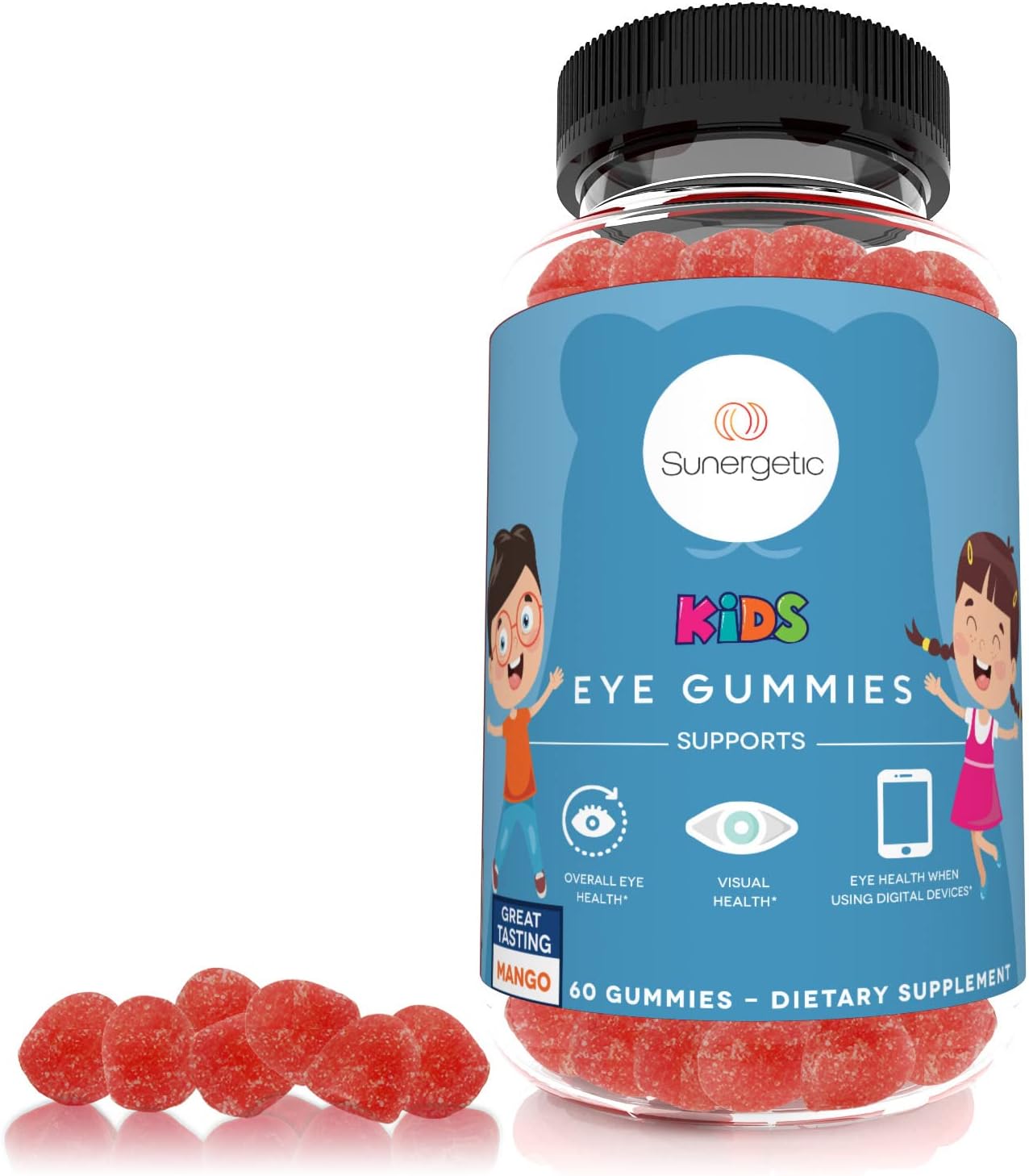Lutein & Zeaxanthin Gummies for Kids - Supports Eye Health, Vision & Macular Health - Premium Eye Support Supplement with Lutemax 2020 - 60 Gummies