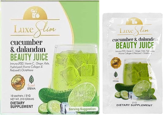 Luxe Slim Beauty Juice with Cucumber & Dalandan - 10 Pack, 21g Each