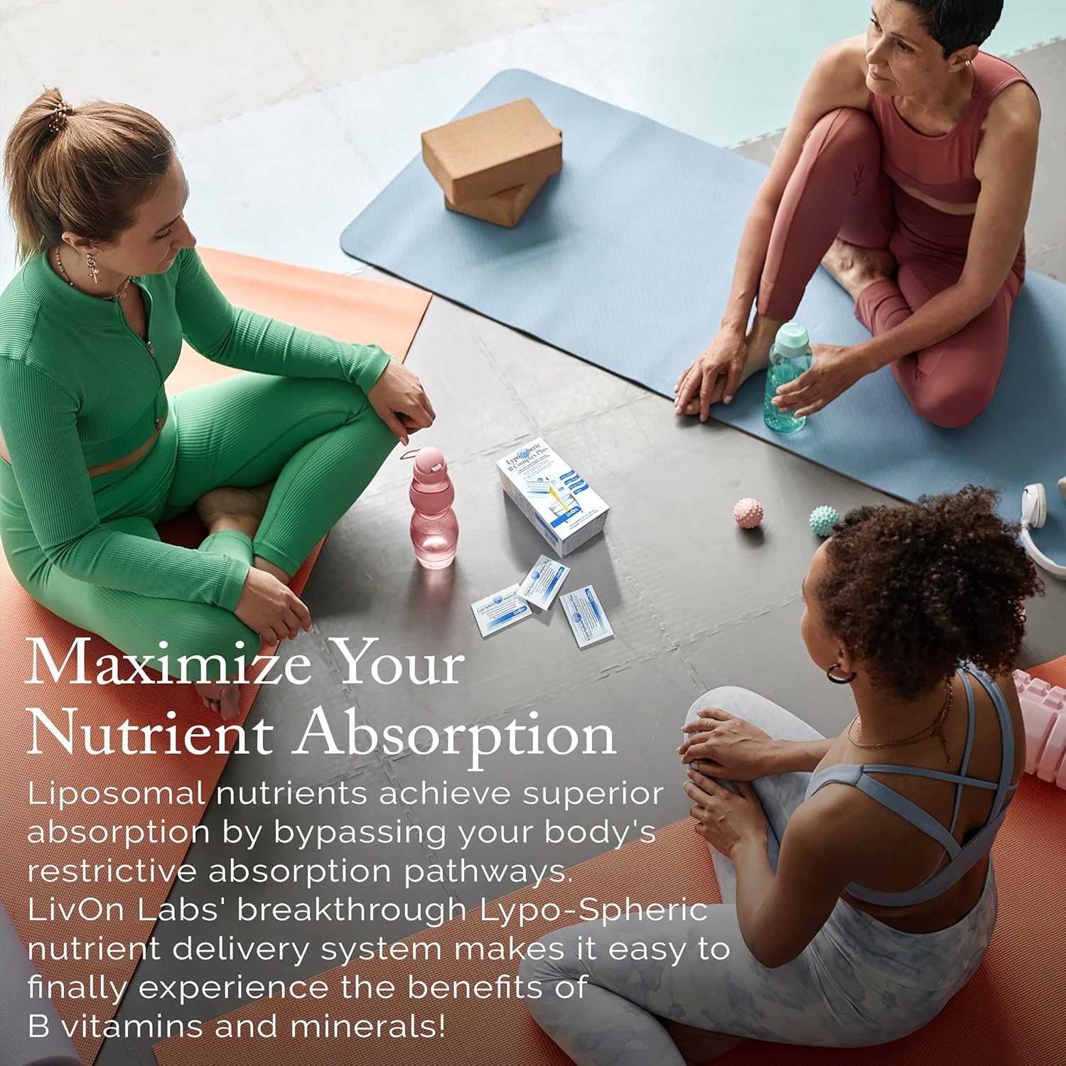 Lypo-Spheric B Complex Plus - 30 Packets with 195mg B Vitamins, Minerals, and Cinnamon - Liposome Encapsulated for Better Absorption - Non-GMO