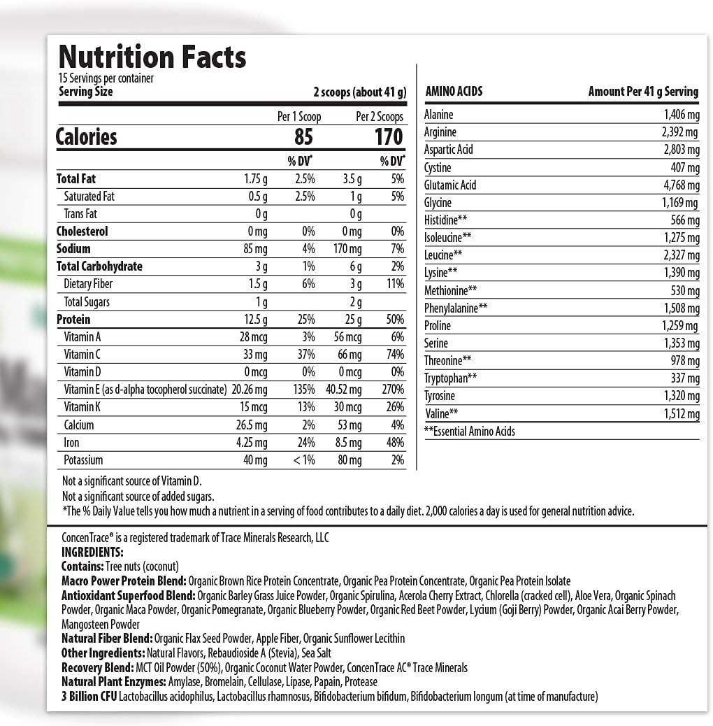 MacroLife Naturals MacroMeal Vegan Protein Powder Bundle - Vanilla and Chocolate Flavors, 30 Servings, Superfood Greens Included