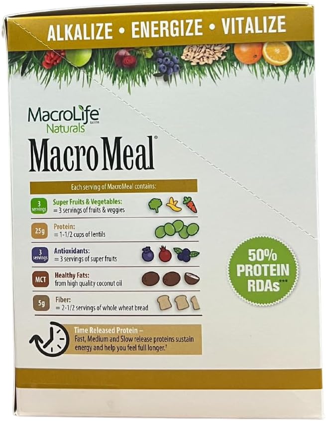 MacroMeal Vegan Chocolate Bundle - 2 Count, 15 Servings Cannister (23.8oz) & 10-Packet Box