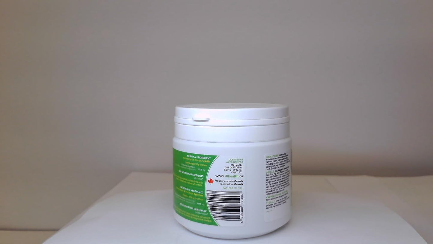 MAG365 ITL Health Ionic Magnesium Citrate Powder - Unflavored, Natural Citrus Taste - Supports Metabolism, Strong Bones, Muscle Function, Heart Health - 38 Servings