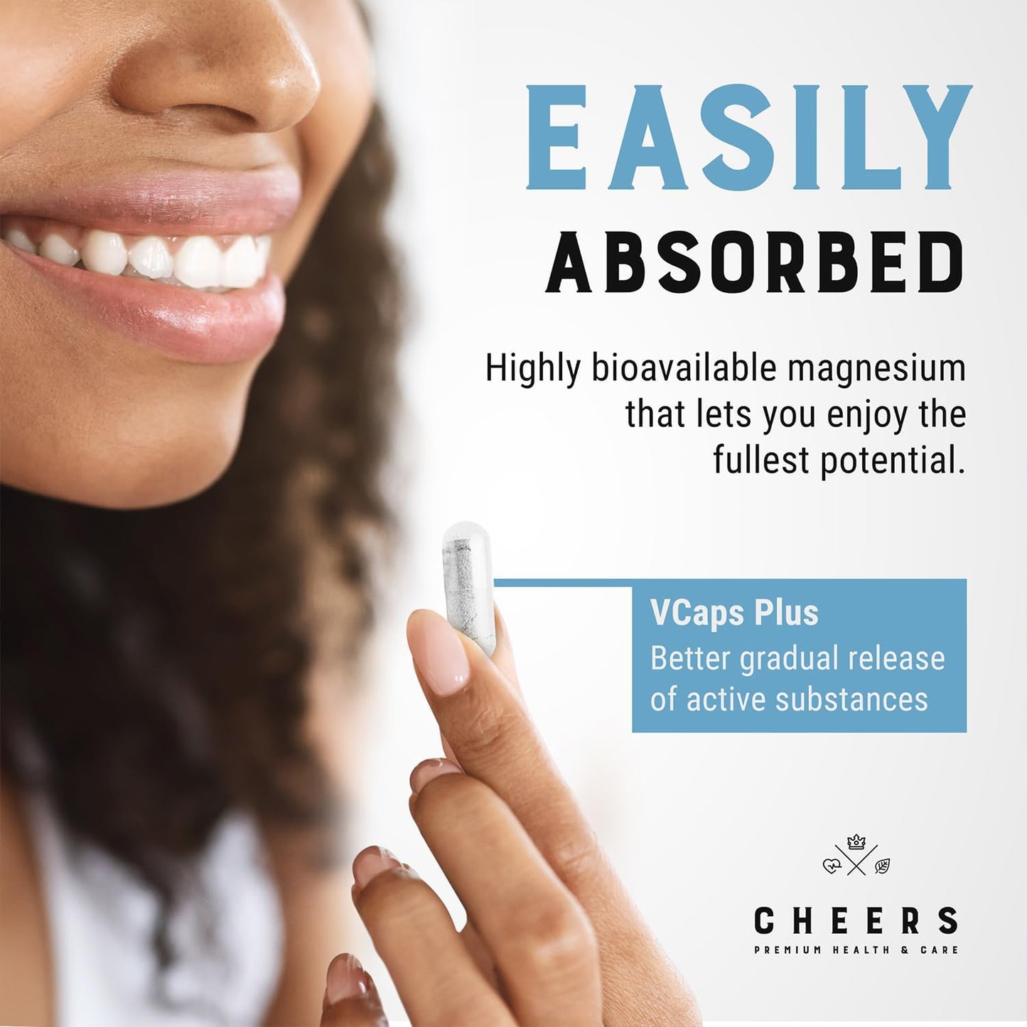 Magnesium Citrate Capsules - 85% Daily Value, 90 Count, 320 mg, Gluten-Free with Zinc & B6 - Vegan Adult Supplement
