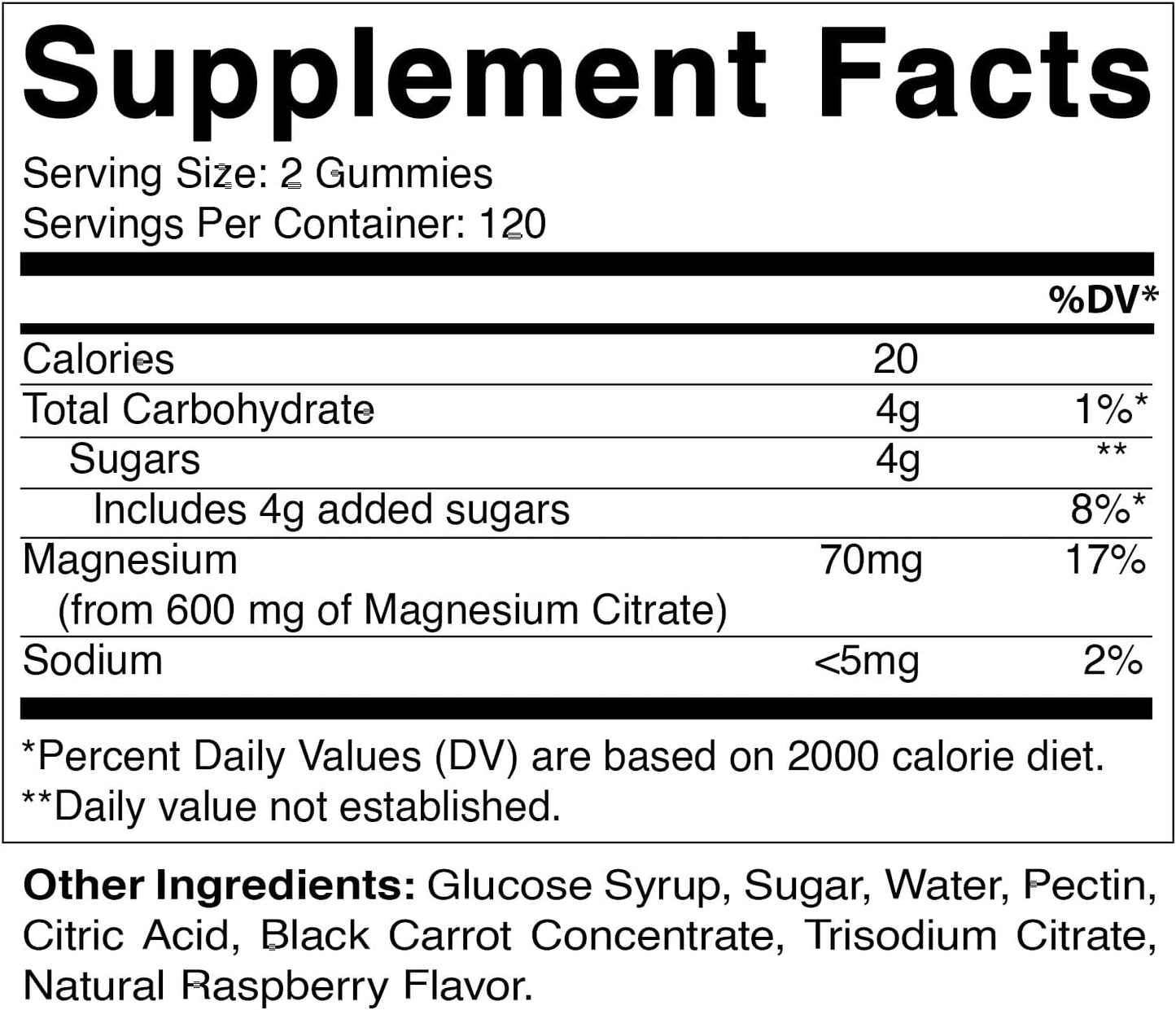 Magnesium Citrate Gummies 600mg - Supports Relaxation, Muscle & Bone Health - 240 Count