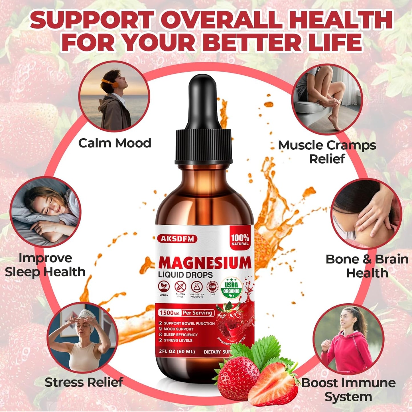 Magnesium Glycinate Liquid and Mullein Leaf Extract Bundle for Stress Relief and Respiratory Support