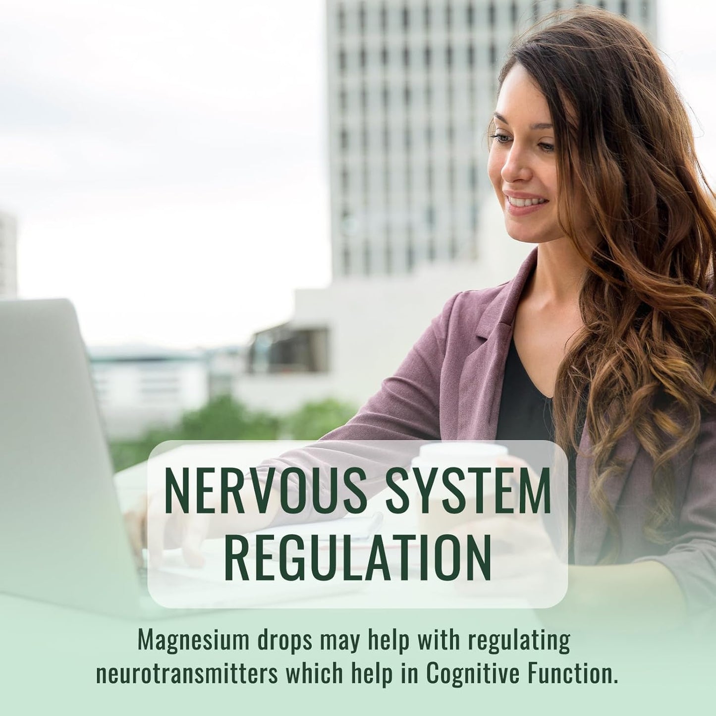 Magnesium Glycinate Liquid Drops with Ashwagandha & Chamomile for Stress Relief - 2 Pack Strawberry Flavor