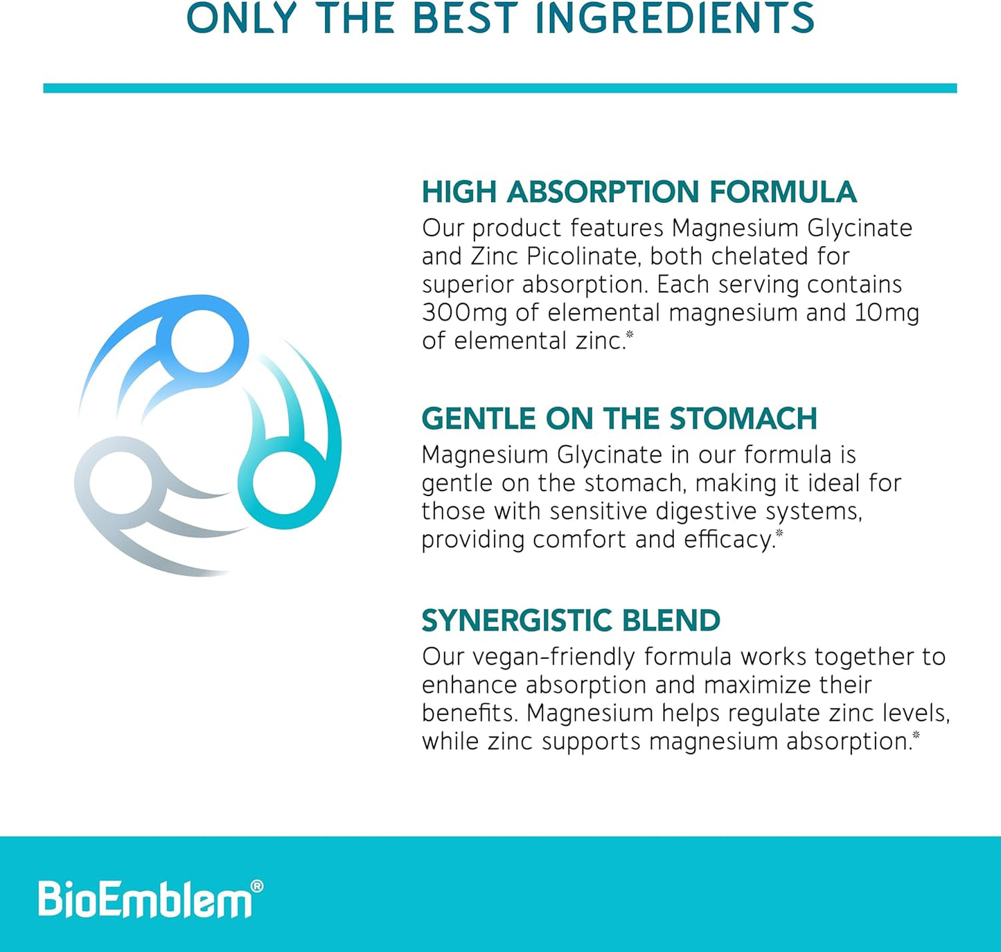 Magnesium Glycinate with Zinc + Women's Multivitamin by BioEmblem - Essential Nutrient Support for Women's Health