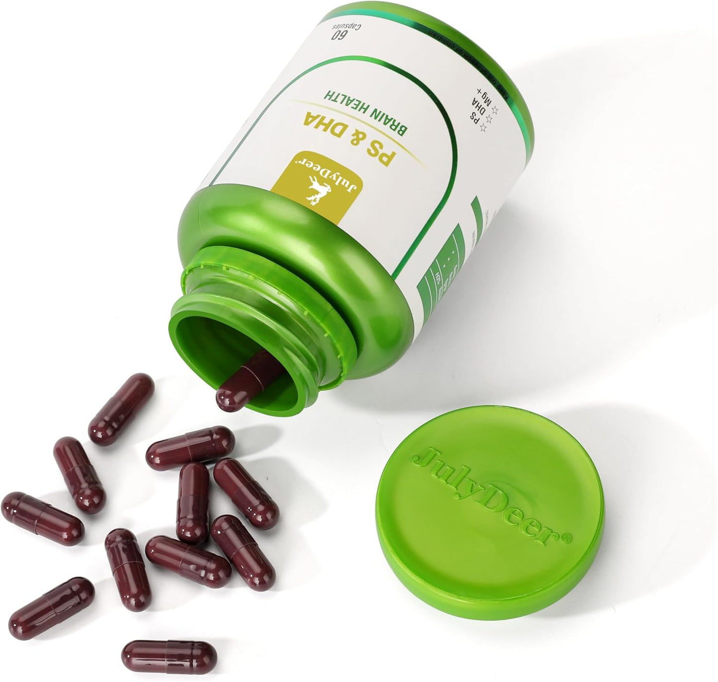Magnesium L-threonate Complex with DHA and Phosphatidylserine - Brain Health Support for Elderly and Kids - 60 Capsules