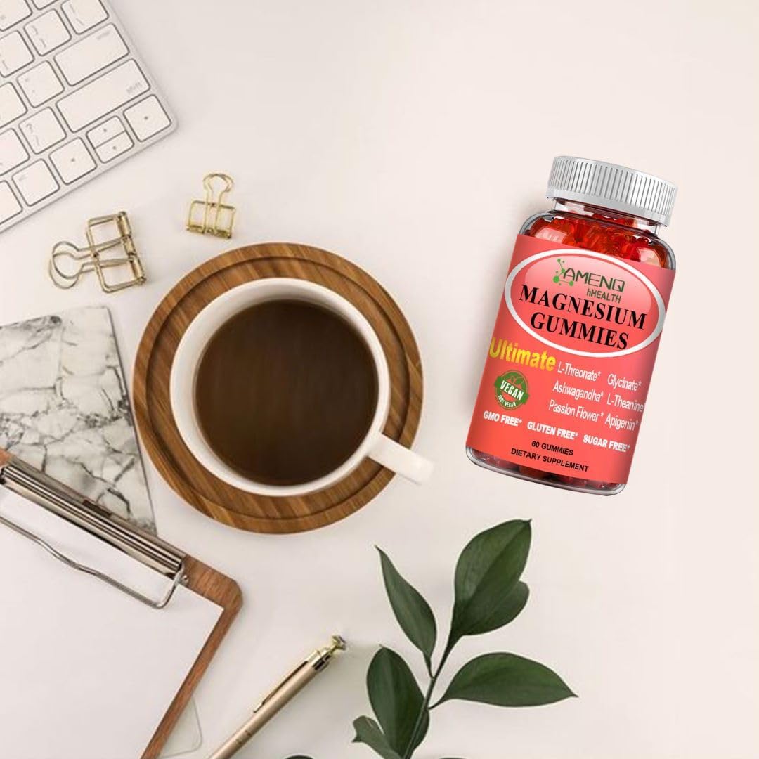 Magnesium L-Threonate Gummies with Cortisol Supplement Liquid Drops for Stress Relief and Sleep Support