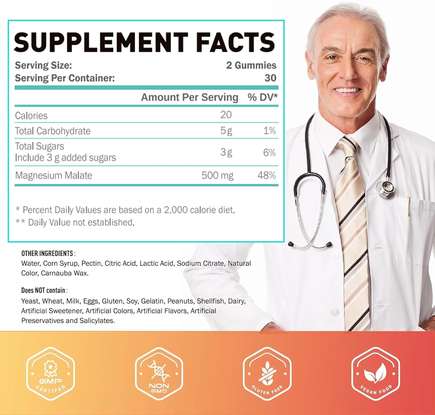 Magnesium Malate and Vitamin B1 Gummies by Joywiit - Delicious and Nutritious Supplement for Daily Energy Boost!