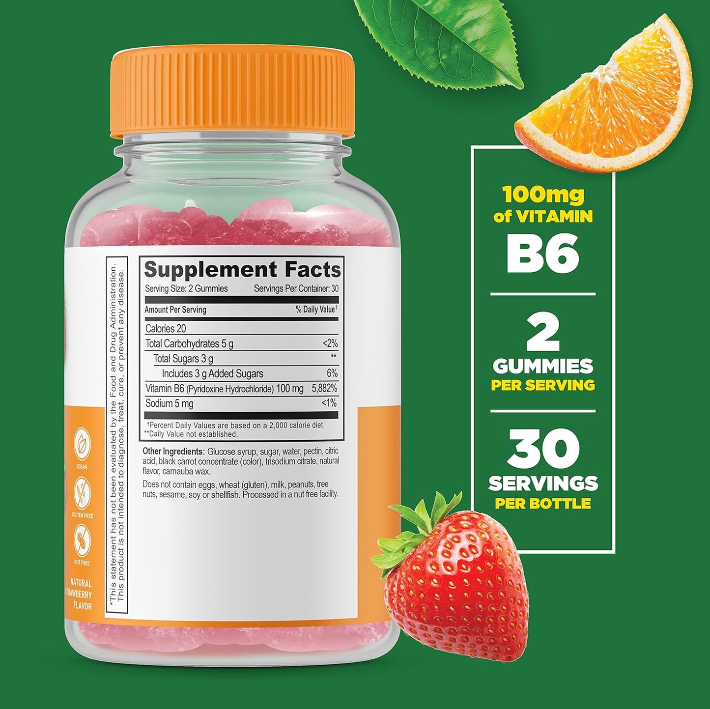 Magnesium + Vitamin B6 Gummies Bundle - Tasty Vitamin Supplement, Gluten-Free, GMO-Free Chewables