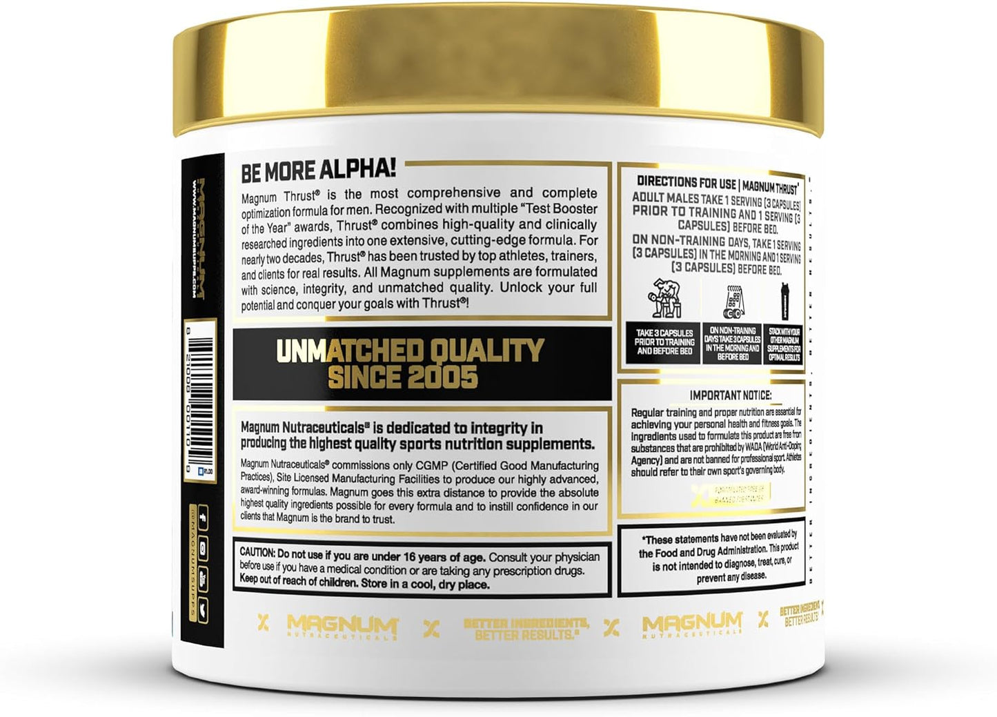 Magnum Nutraceuticals Thrust Supplement - 120 Capsules for Enhanced Performance and Stamina