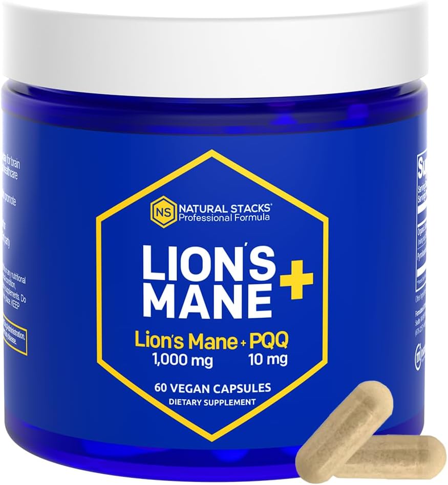 Magtech Magnesium Drink Mix + Lions Mane Supplement Bundle - Supports Relaxation, Brain Health & Memory - 50 Servings
