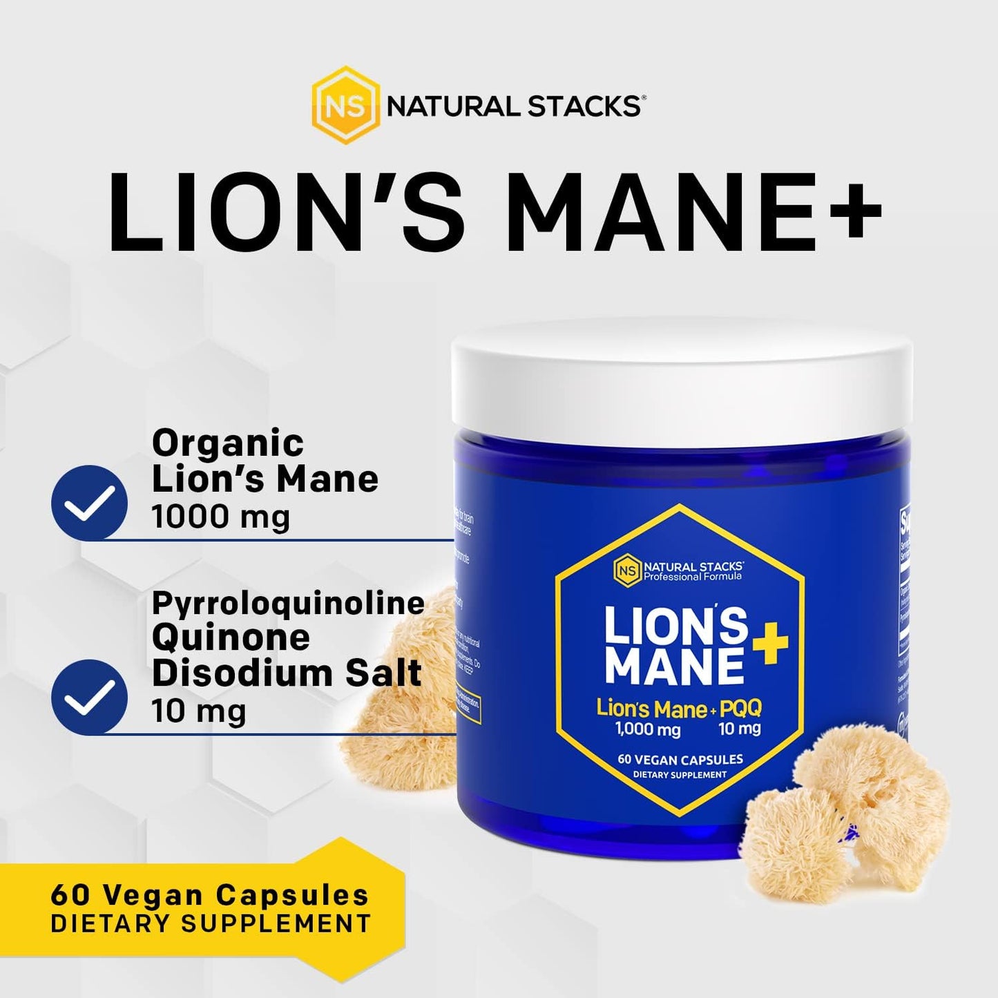 Magtech Magnesium Drink Mix + Lions Mane Supplement Bundle - Supports Relaxation, Brain Health & Memory - 50 Servings