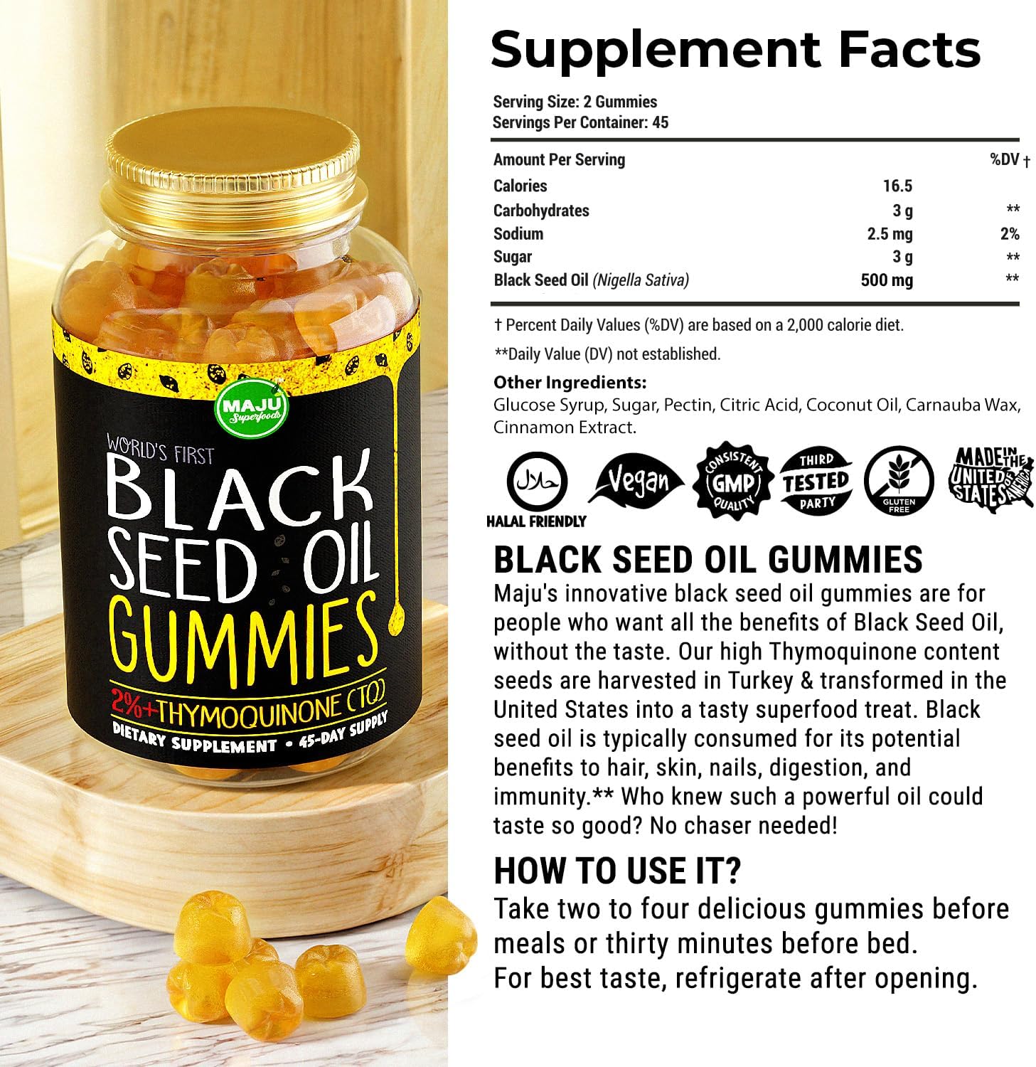 Maju Superfoods Black Seed Oil, Capsules, & Gummies 3-in-1 Bundle Pack