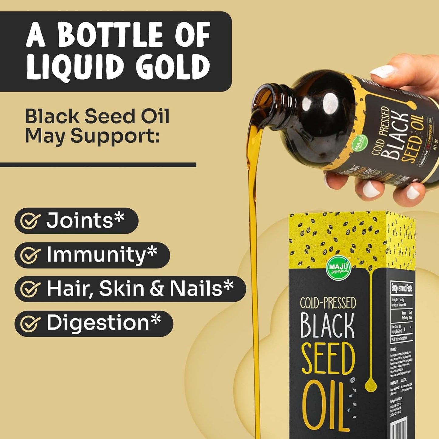 Maju Superfoods Bundle: Large Black Seed Oil and Oregano - Natural Health Benefits