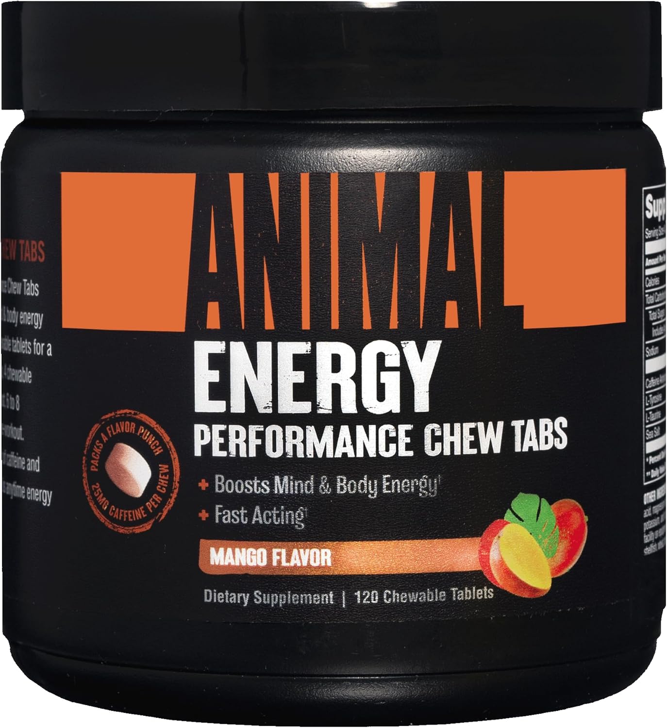 Mango Animal Energy Chews for Fast-Acting Focus and Pre-Workout Boost