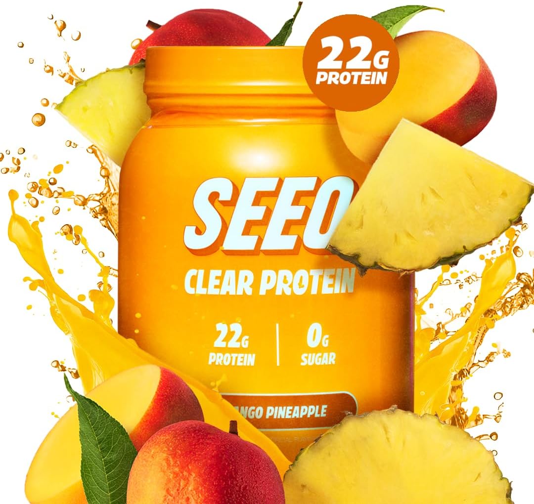 Mango Pineapple Clear Whey Isolate Protein Powder - 25 Servings, 22g Protein Per Serving - Lactose-Free, Sugar-Free, Keto-Friendly, Soy-Free - Juice-Like Protein for Post-Workout Recovery