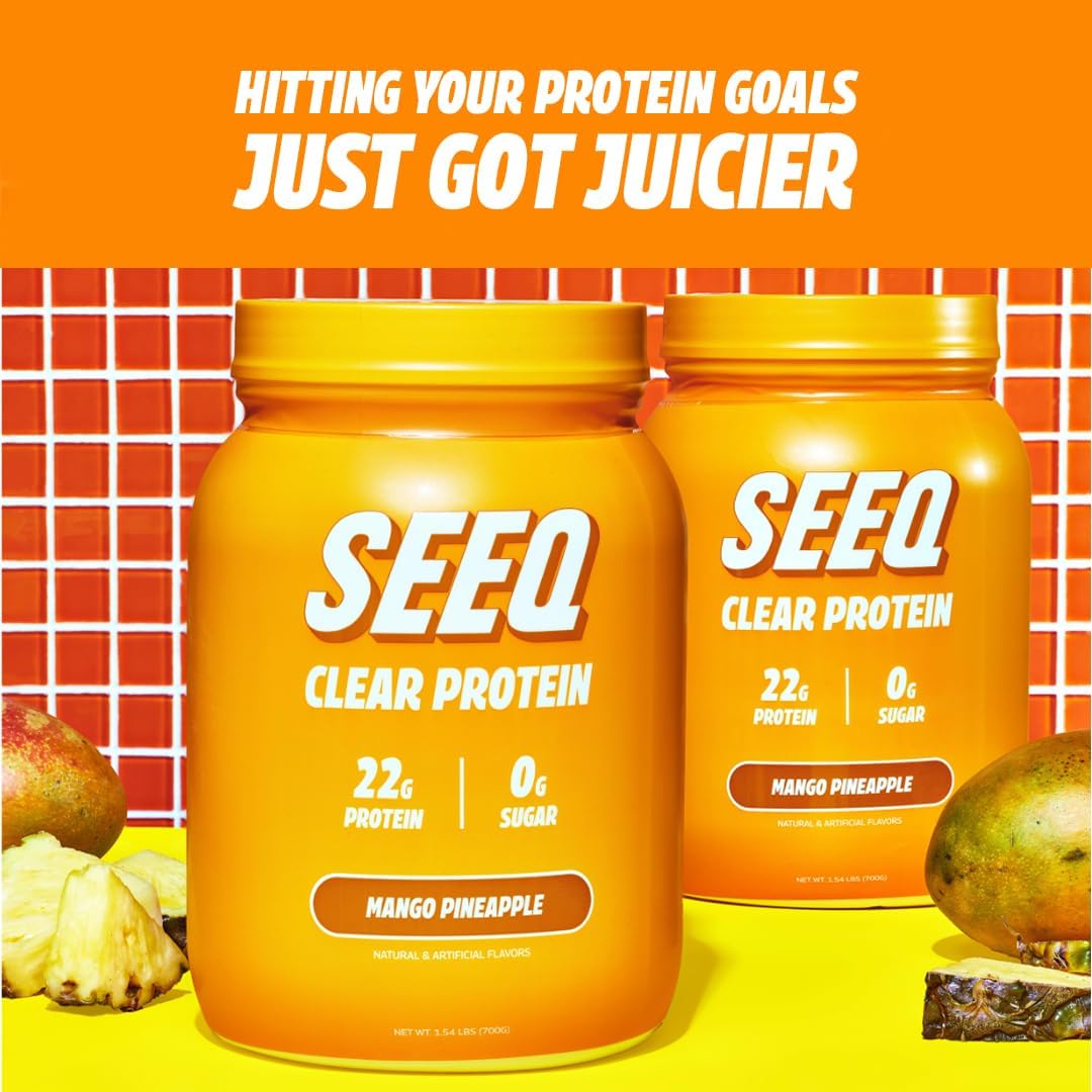 Mango Pineapple Clear Whey Isolate Protein Powder - 25 Servings, 22g Protein Per Serving - Lactose-Free, Sugar-Free, Keto-Friendly, Soy-Free - Juice-Like Protein for Post-Workout Recovery