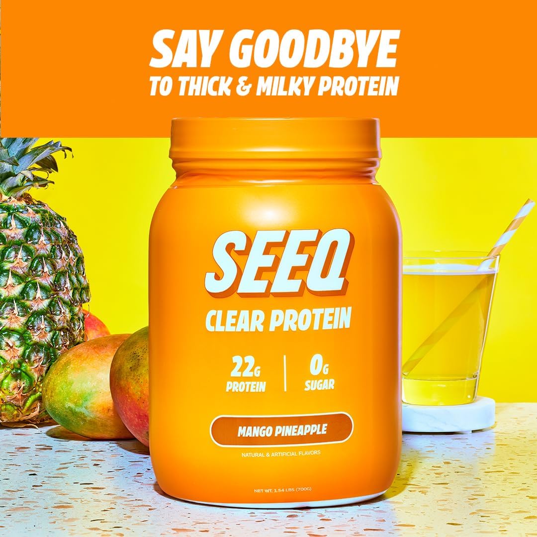 Mango Pineapple Clear Whey Isolate Protein Powder - 25 Servings, 22g Protein Per Serving - Lactose-Free, Sugar-Free, Keto-Friendly, Soy-Free - Juice-Like Protein for Post-Workout Recovery