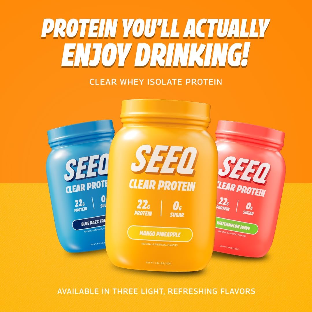 Mango Pineapple Clear Whey Isolate Protein Powder - 25 Servings, 22g Protein Per Serving - Lactose-Free, Sugar-Free, Keto-Friendly, Soy-Free - Juice-Like Protein for Post-Workout Recovery