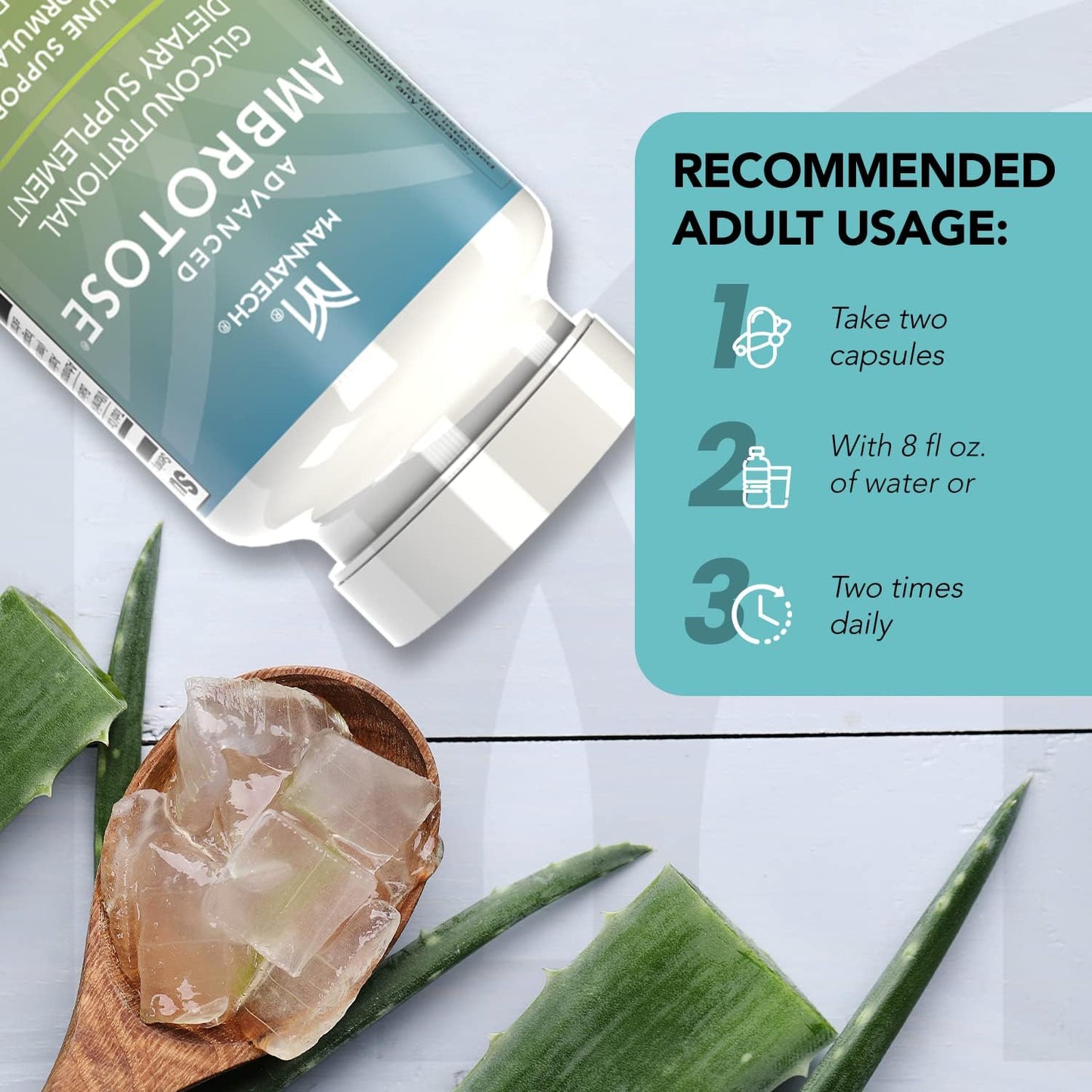 Mannatech Ambrotose Capsules - Advanced Formula with 120 Capsules