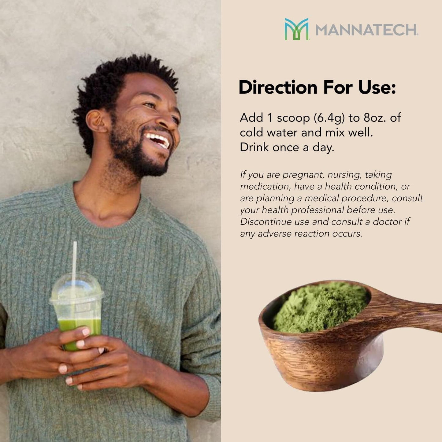 Mannatech Superfood Greens and Reds 192g, Strawberry-Kiwi Flavor with Beet Root Powder and Spirulina Powder for Phytonutrients