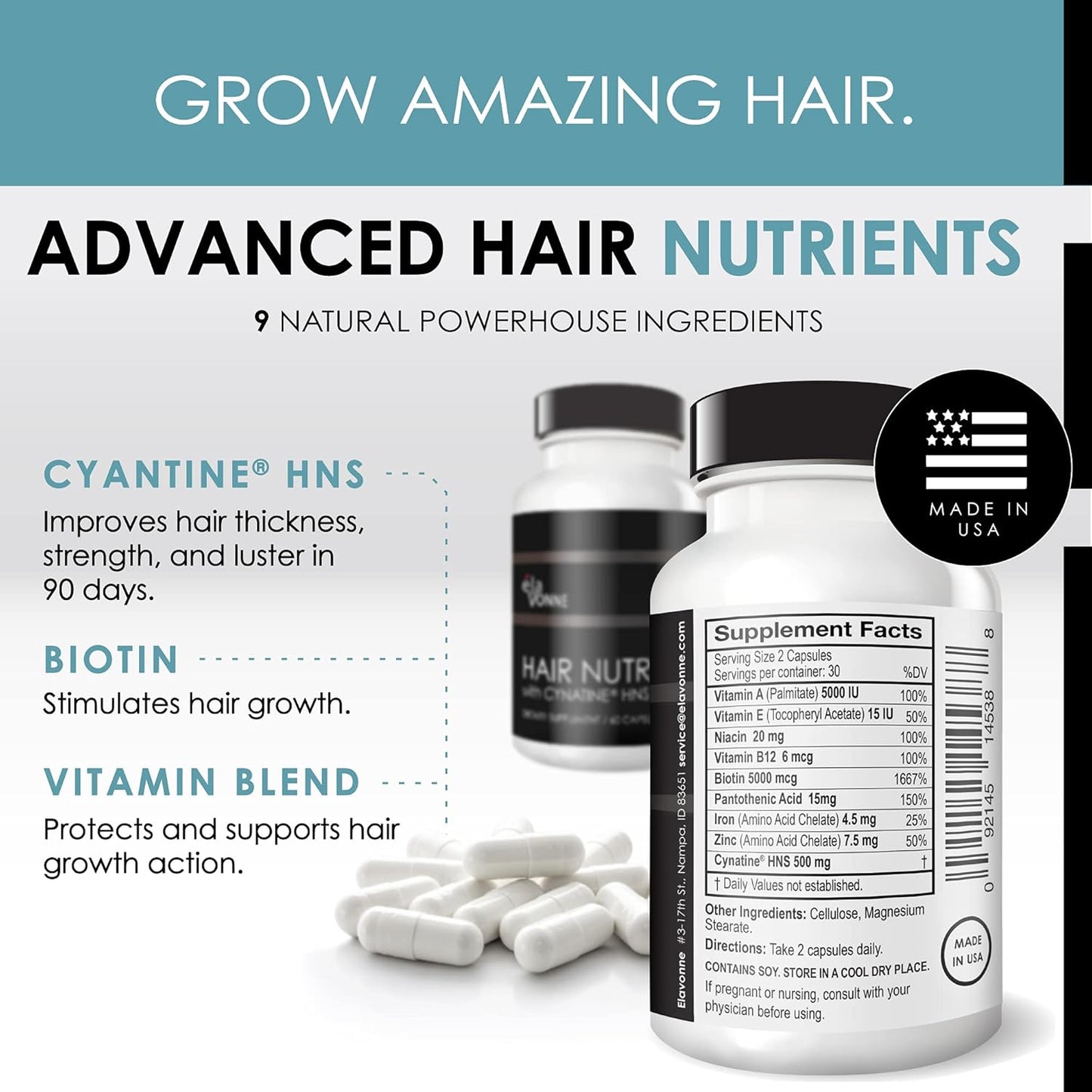 Marine Collagen, Hair Vitamins, and Omega-3 Fish Oil Bundle - Beauty Nutrition for Skin, Nails, Joints, and Aging