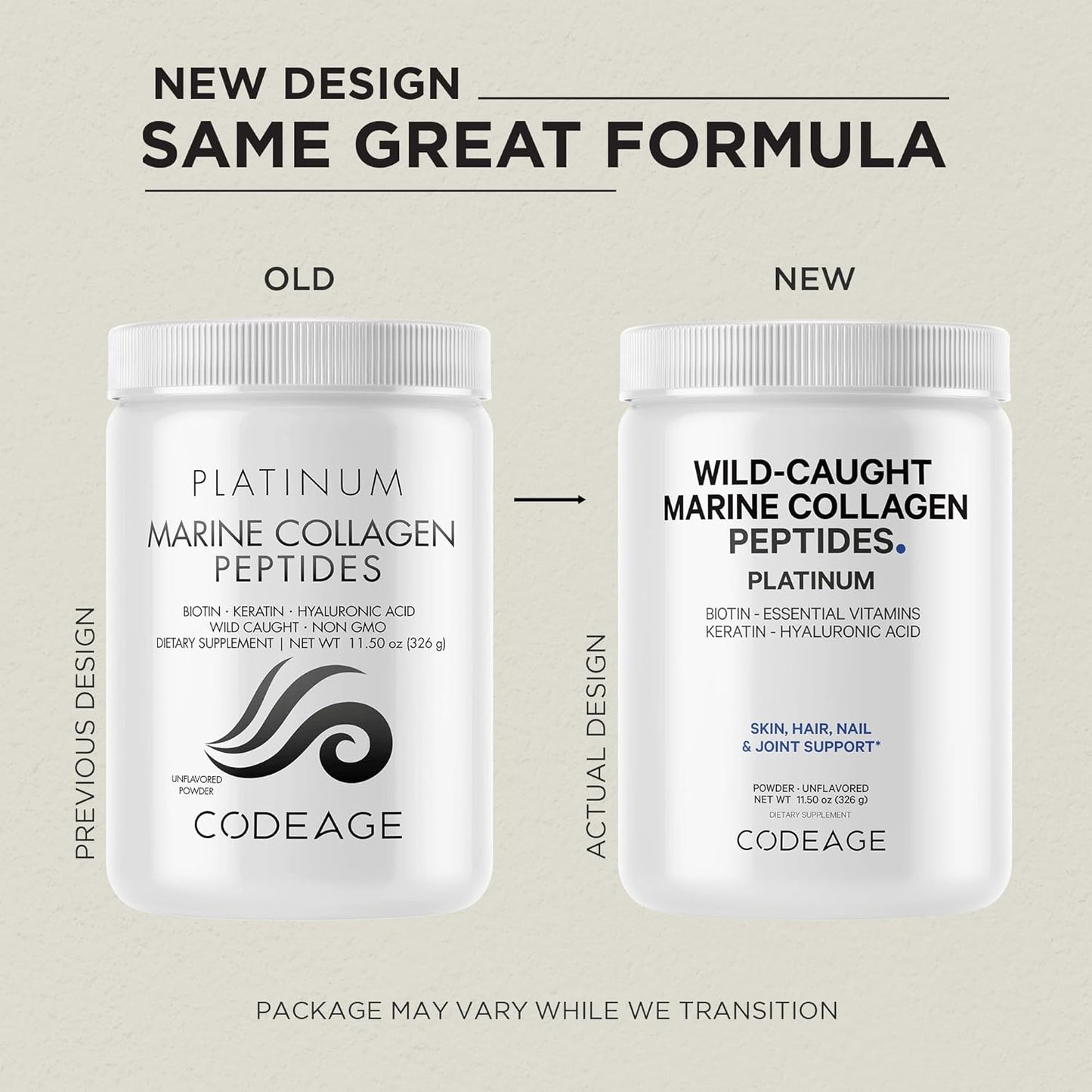 Marine Collagen Protein Powder with Biotin, Vitamin C, D3, B6 & Hyaluronic Acid - 11.50 oz - BoostGo Australia
