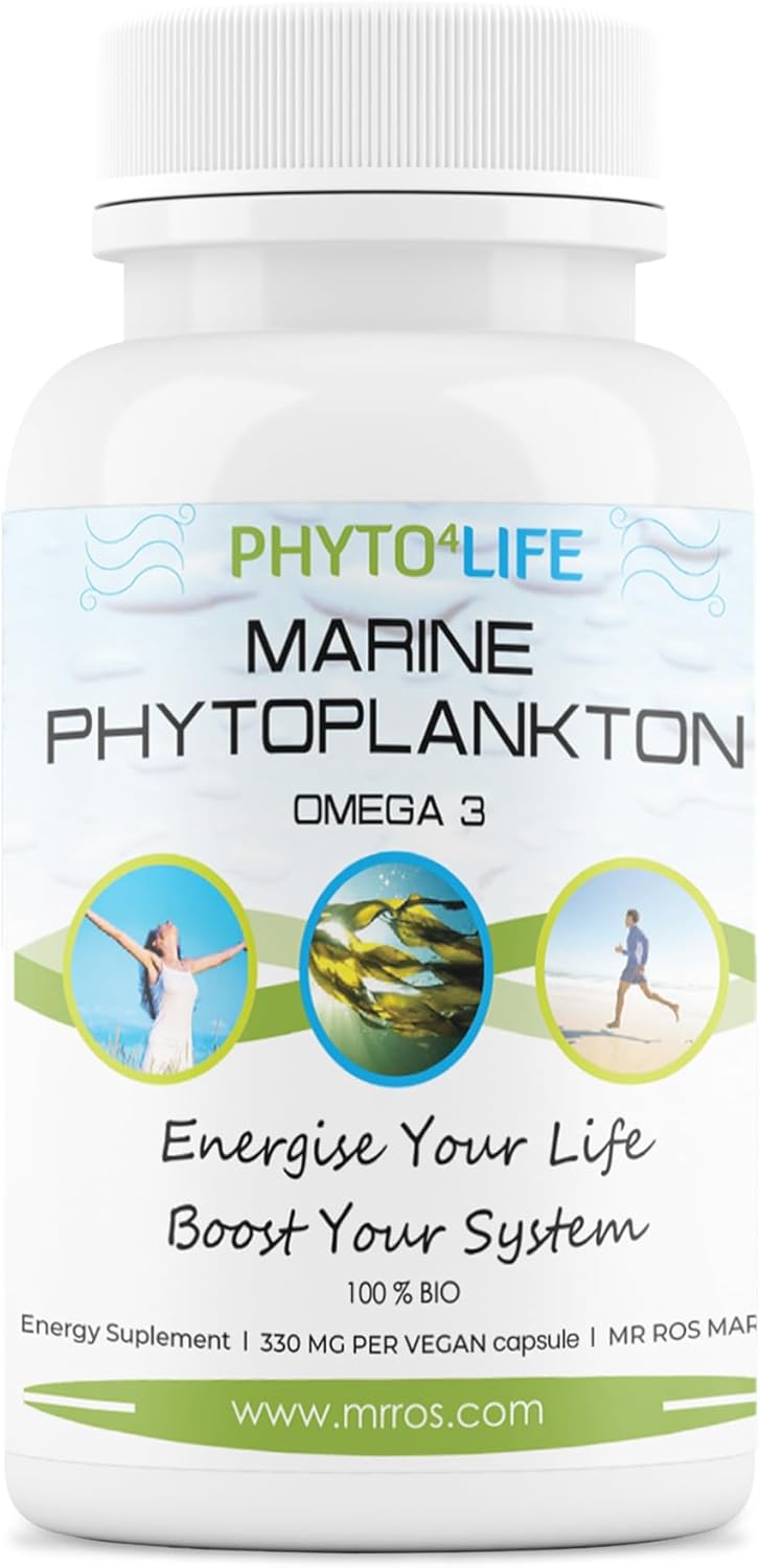 Marine Phytoplankton Capsules - 90 Count | Boost Energy, Enhance Recovery, Support Skin, Eyes, Immune System