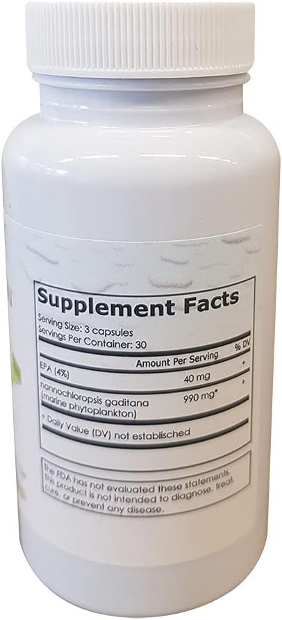 Marine Phytoplankton Capsules - 90 Count | Boost Energy, Enhance Recovery, Support Skin, Eyes, Immune System