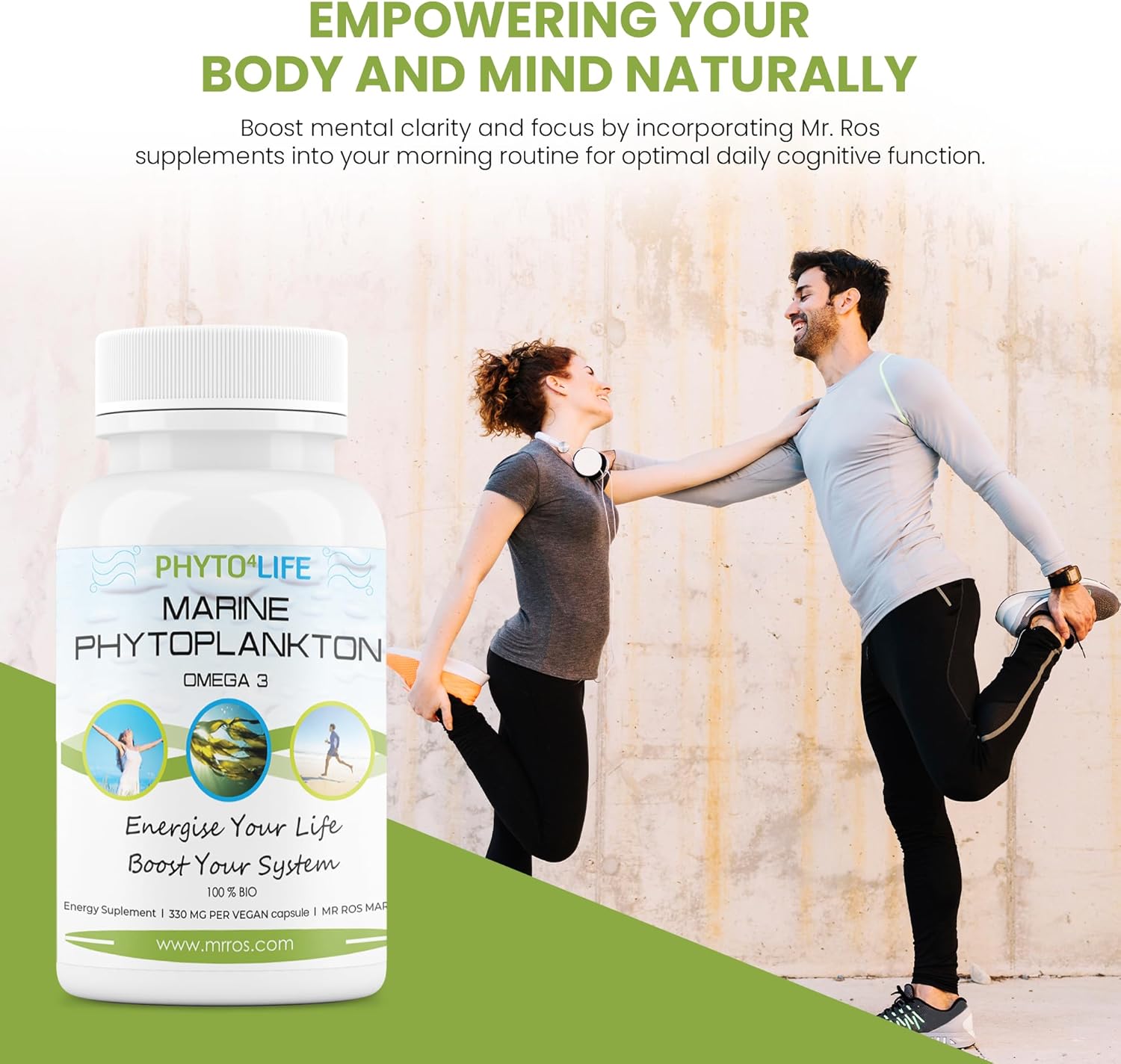 Marine Phytoplankton Capsules - 90 Count | Boost Energy, Enhance Recovery, Support Skin, Eyes, Immune System