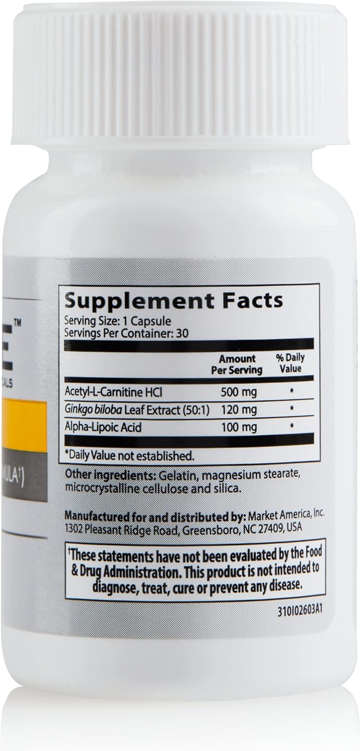 Market America PRIME Cognitin Memory Support Formula - Enhances Memory, Promotes Brain Health, Boosts Cognitive Function - 30 Servings