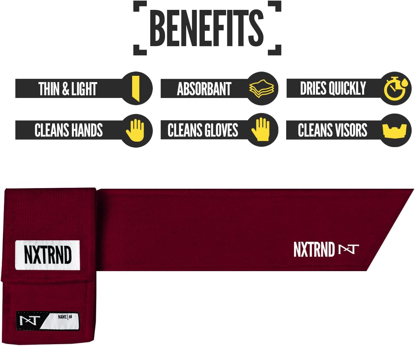 Maroon NXT NXTRND Streamer Football Towel for Drying Hands and Accessories