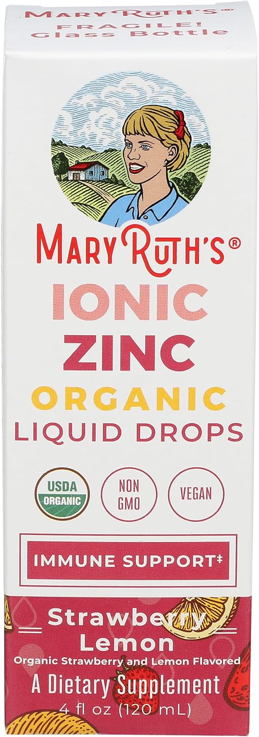 MaryRuth Organics Ionic Zinc Strawberry Lemon Organic Liquid Supplement - 4 Fl Oz