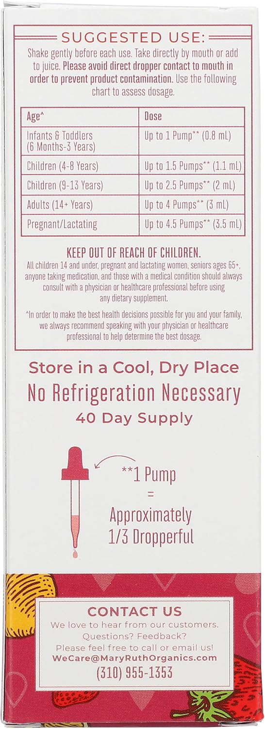 MaryRuth Organics Ionic Zinc Strawberry Lemon Organic Liquid Supplement - 4 Fl Oz