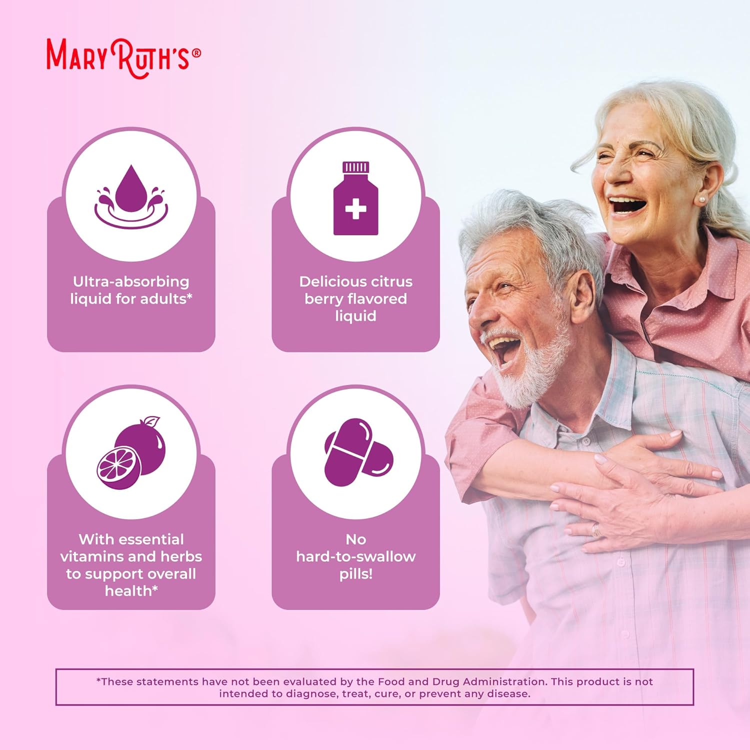 MaryRuth Organics Irish Sea Moss Immune Support Supplement with Liposomal Vitamin B12, Vitamin E, Elderberry, Rose Hip Oil, and Orange Oil - Vegan and Sugar Free - 7.6 oz