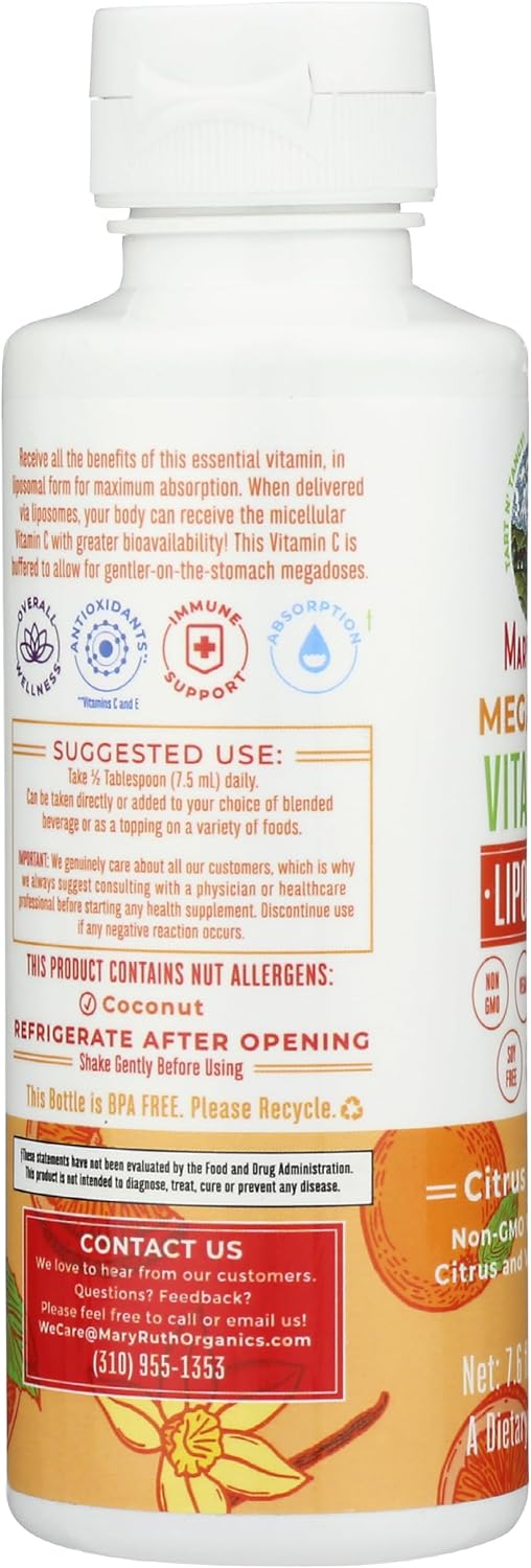 MaryRuth Organics Megadose Liposomal Vitamin C 7.6 fl oz - Mary Ruth's Formula