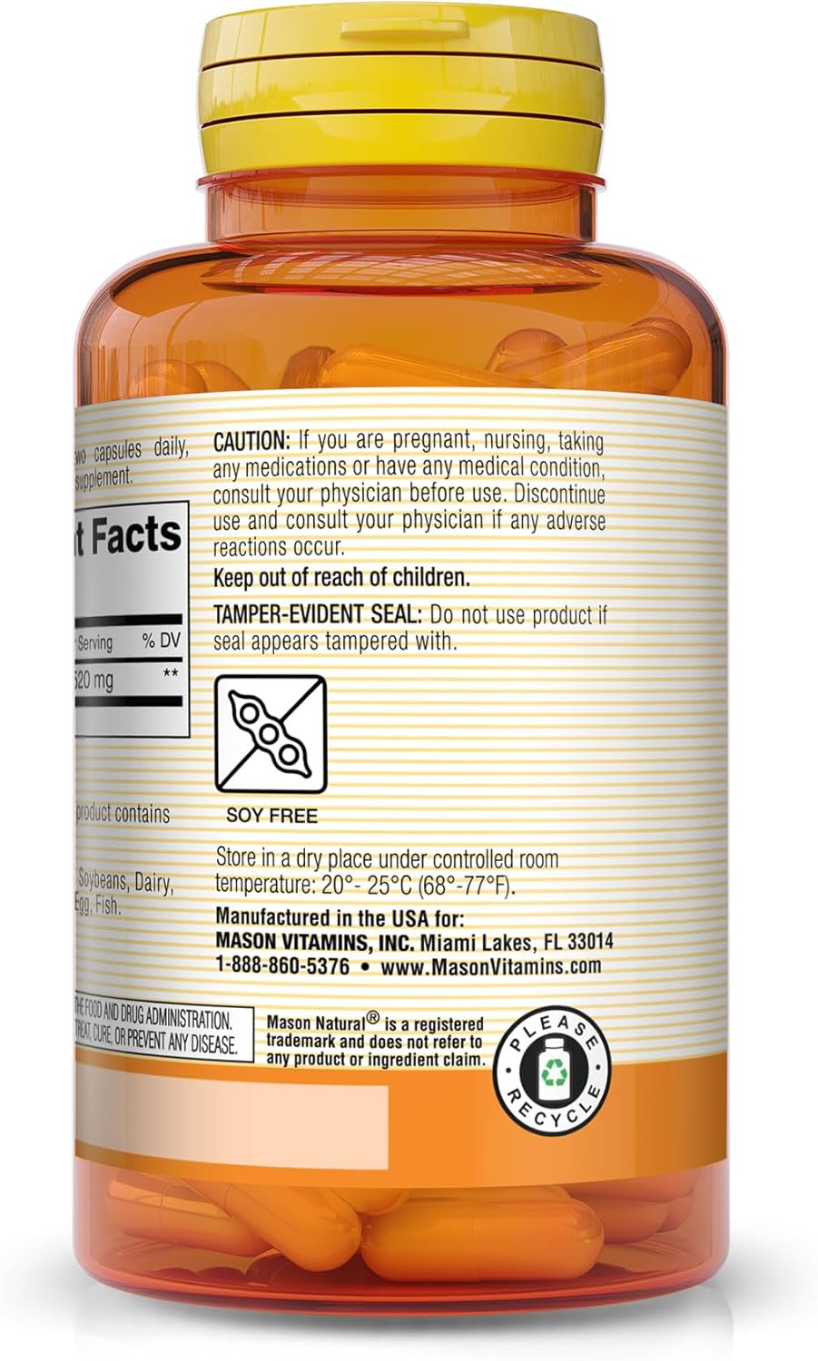 MASON NATURAL Activated Charcoal Capsules - Relieves Gas, Bloating, and Supports Detox - Highly Absorbent Supplement, 180 Capsules