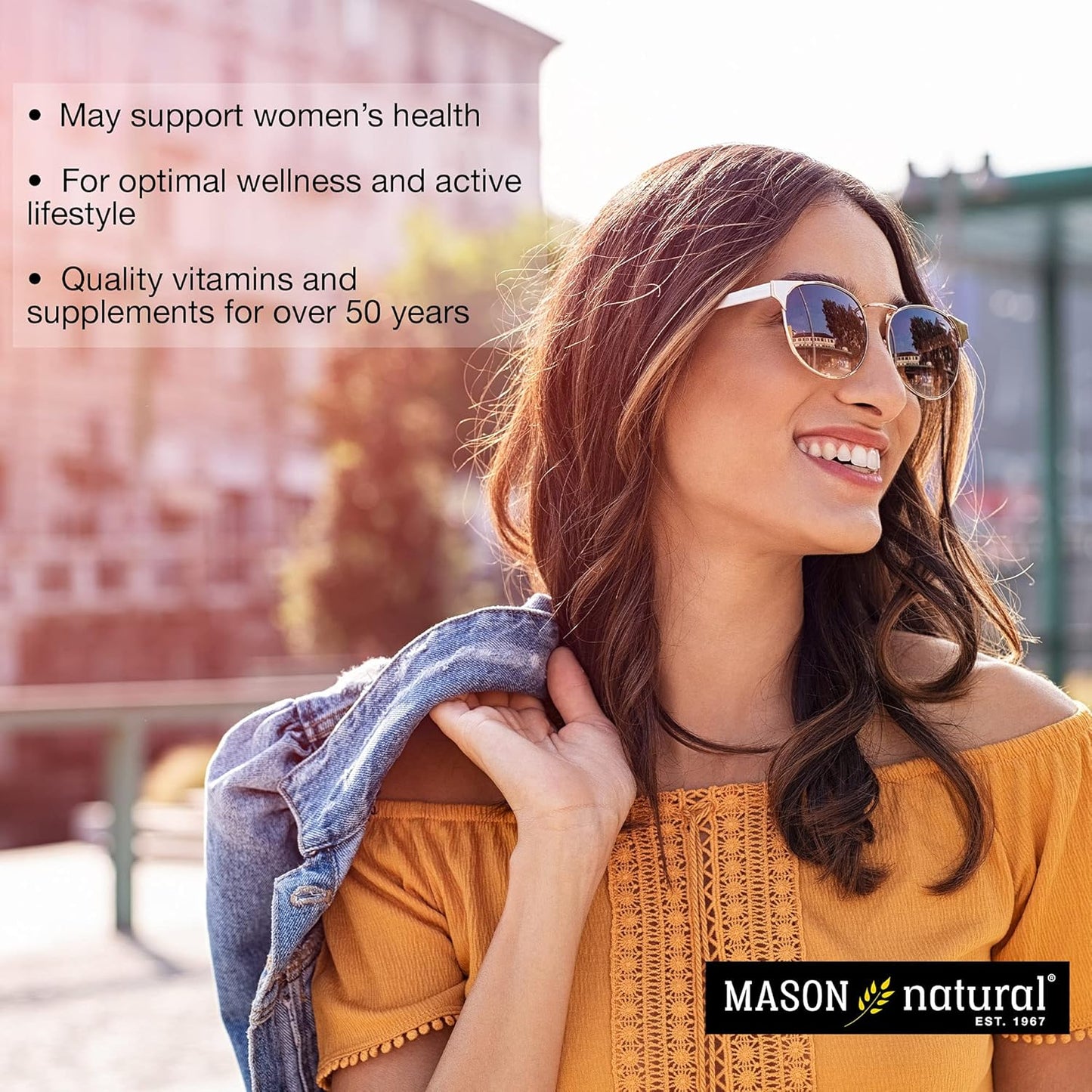 MASON NATURAL Body, Hair, Skin & Nails Support Supplement with Vitamins A, C, E & Biotin, 60 Capsules