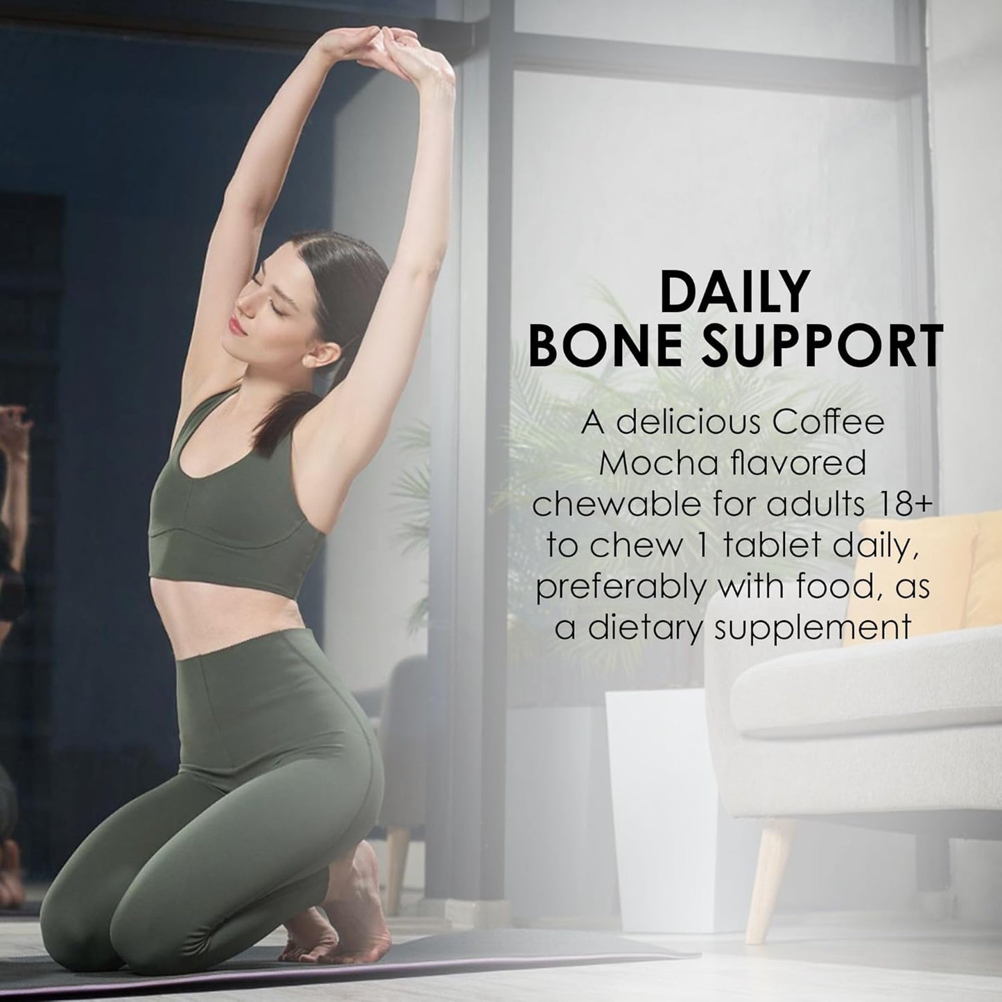 MASON NATURAL Calcium 600 mg with Vitamin D3 Chewables - Bone and Muscle Support, Coffee Mocha Flavor, 300 Count