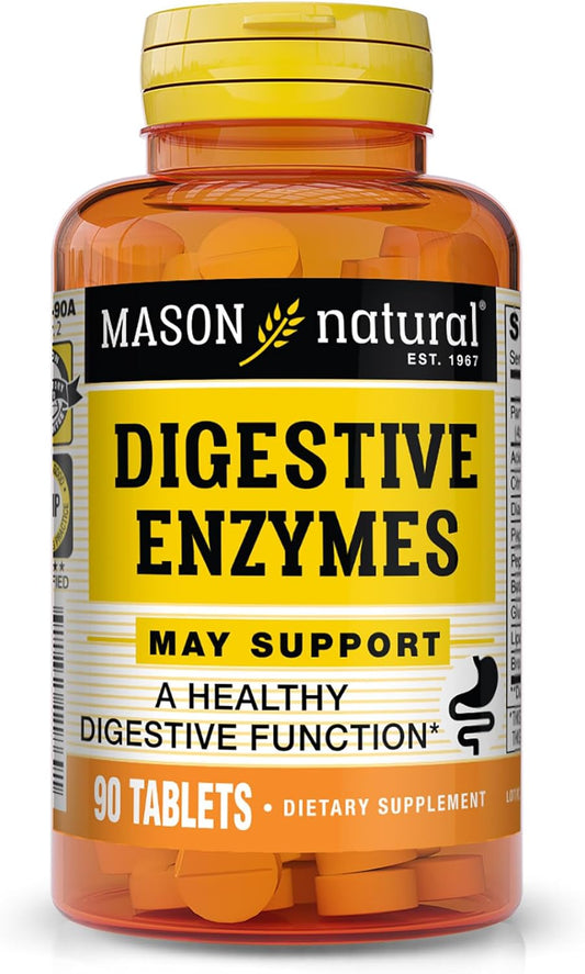 MASON NATURAL Digestive Enzymes with Prebiotics & Probiotics - 90 Tablets for Digestive Health & Gut Balance