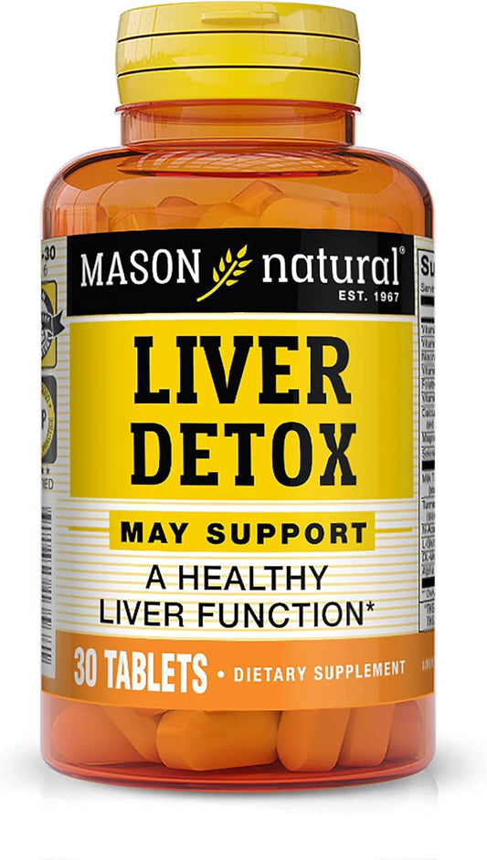 Mason Natural Liver Detox Tablets - 60 Count Mason Vitamins: Health Supplement for Liver Support and Detoxification