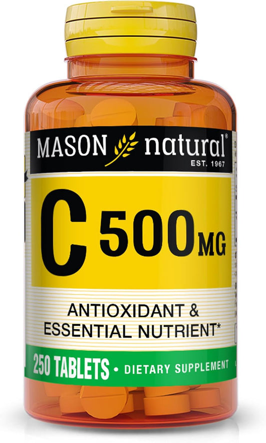 MASON NATURAL Vitamin C 500 mg Tablets for Immune Support and Antioxidant Defense - 250 Count