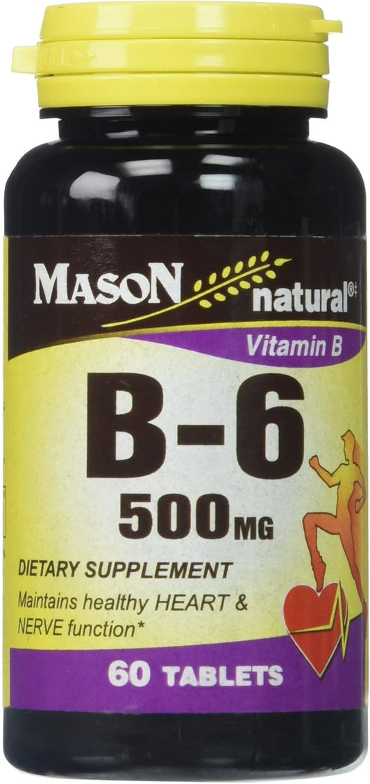 Mason Naturals Vitamin B-6 Tablets, 500MG - 60 Count