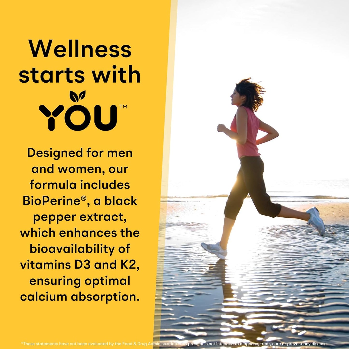 Max Absorption Vitamin D3 K2 Supplement with BioPerine for Immune, Bone & Heart Health - 5000 IU D3 + K2 MK7 100 mcg - Non-GMO - 90 Capsules