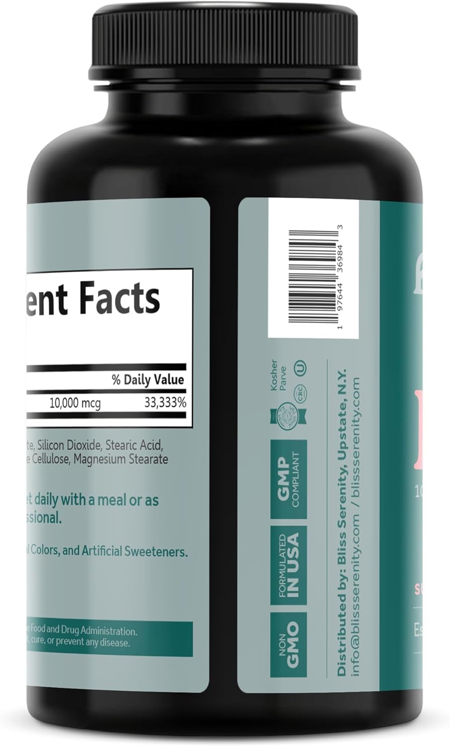 Max Strength Biotin Supplement for Hair, Skin, and Nails - 10000mcg, Non-GMO, Kosher - Hair Growth Vitamins for Women & Men - 360 Mini Tablets