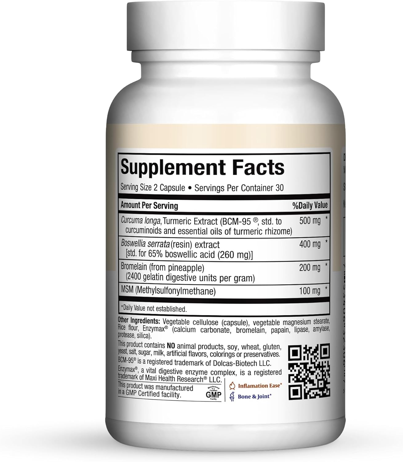 Maxi Health Anti-Flame Supplement Capsules - 90 Count