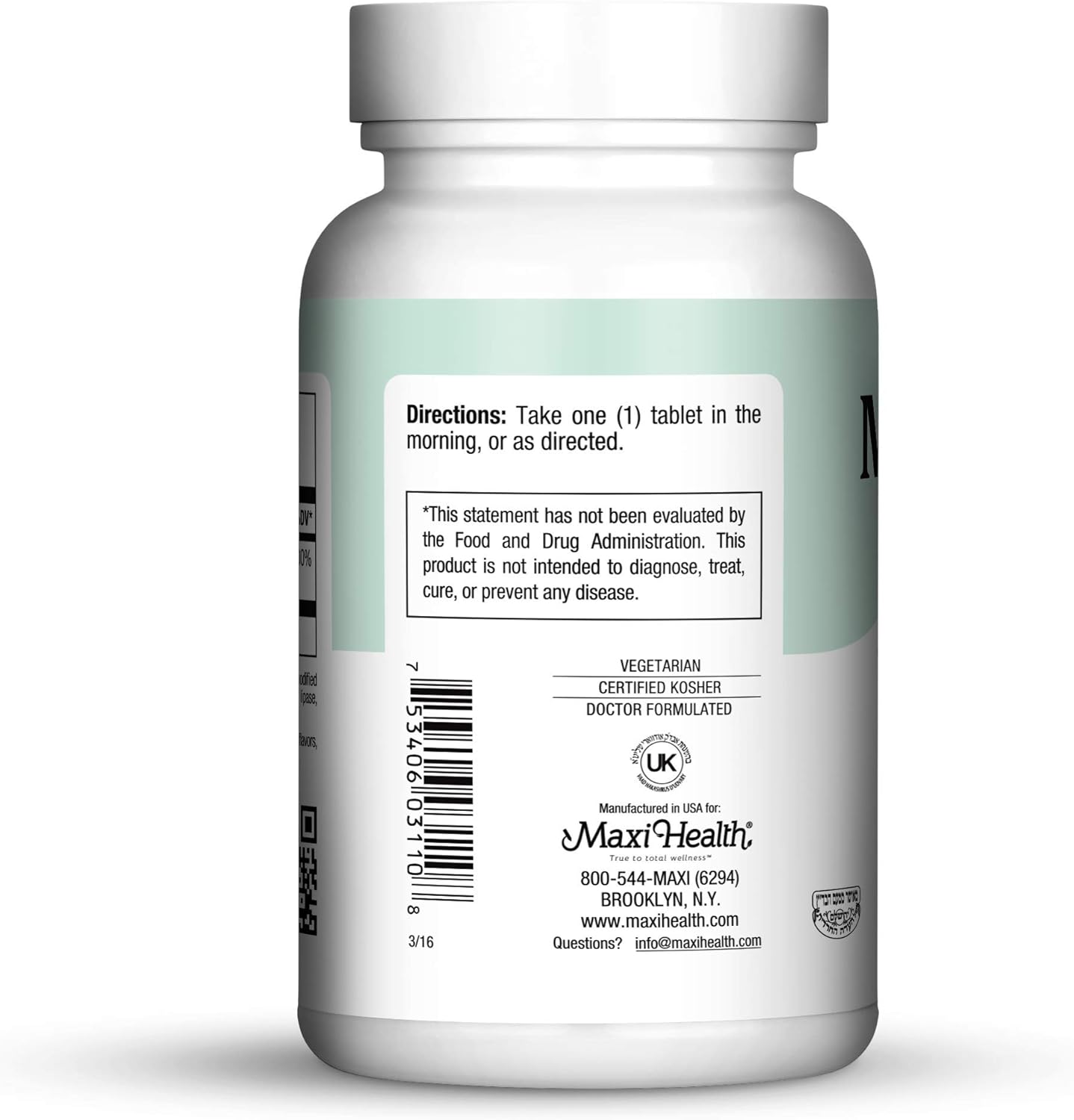 Maxi Health B-6 100mg Vitamin B6 Tablets for Cardiovascular Health - Kosher (100 Count, 2 Pack)