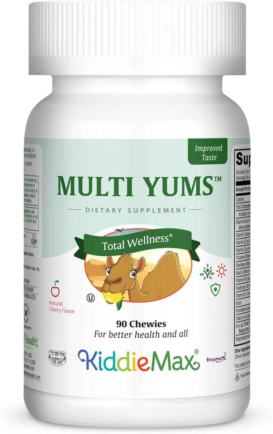 Maxi Health Chewable Multi YUMS - Assorted Flavors - 90 Chewies - Kosher - Multivitamins & Minerals